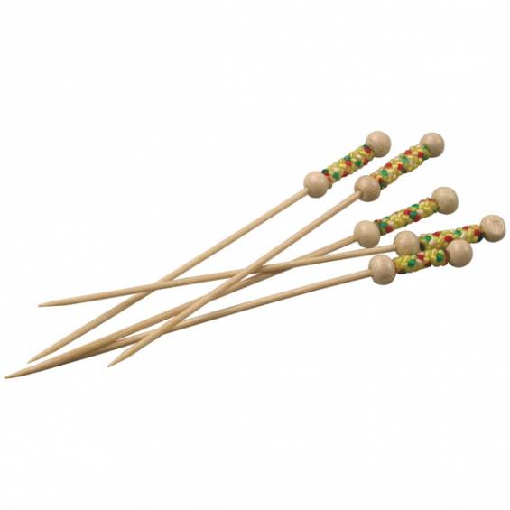 Pearl Bamboo Skewer 4.7 in. Yellow - 2000/cs - $0.04/pc