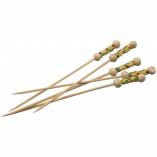 Natural Bamboo Pearl Food Pick 4.7 in. Yellow - 2000/Case