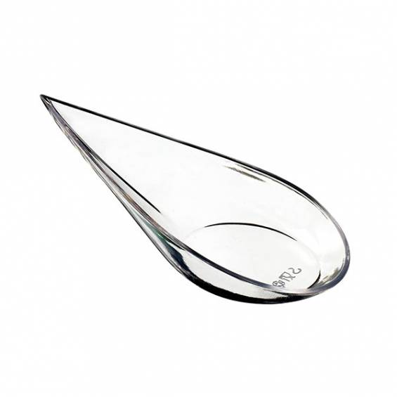 Clear Plastic Teardrop Spoon - 200/Case
