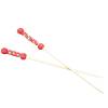 Pearl Bamboo Skewer 4.7 in. Red - 2000/cs - $0.04/pc