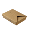 42 oz. Kraft Paper Take Out Containers - 2 compartments - 200/box