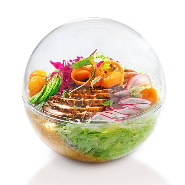 PURE - First Class Salad Container with Dome Lid 6.3 in